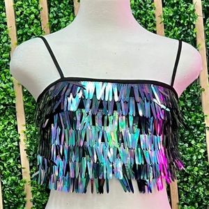 House of Harlow 1960 sequin crop tank xxs festival